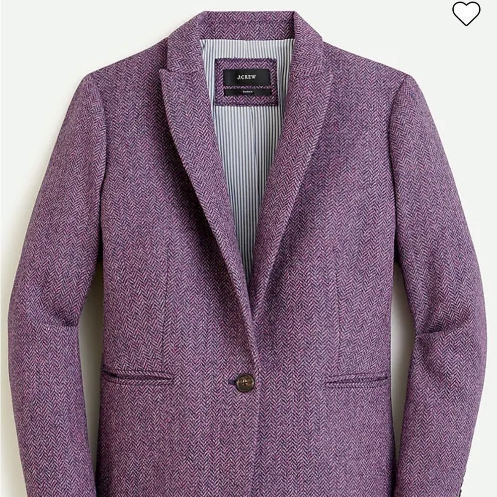 Parke blazer in purple herringbone English wool Size 14